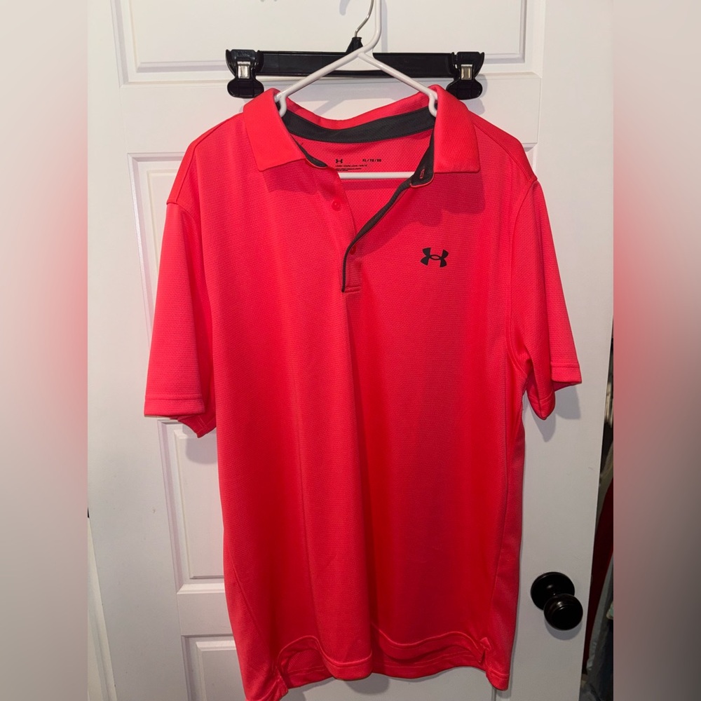 Under Armour neon coral polo Shirt
